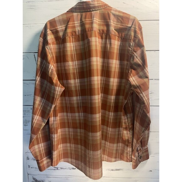 Wrangler Western Plaid Button Up Long Sleeve Shirt Brown Tan Size Extra large - Picture 6 of 6